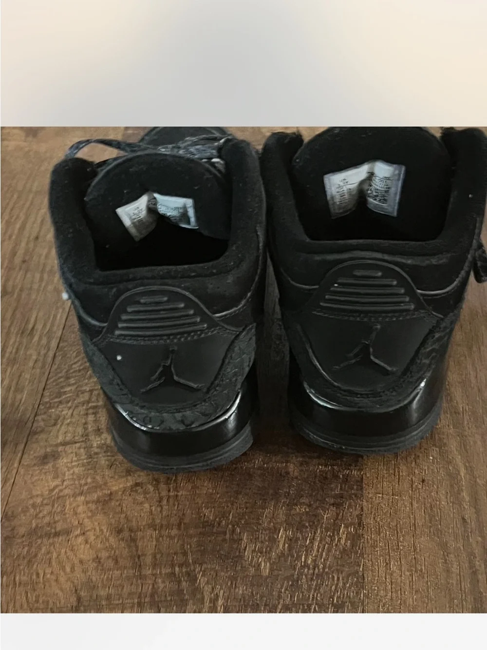 Jordan 3 all black size 1.5Y